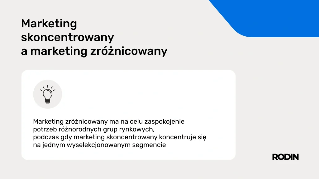 Marketing skoncentrowany a marketing zróżnicowany